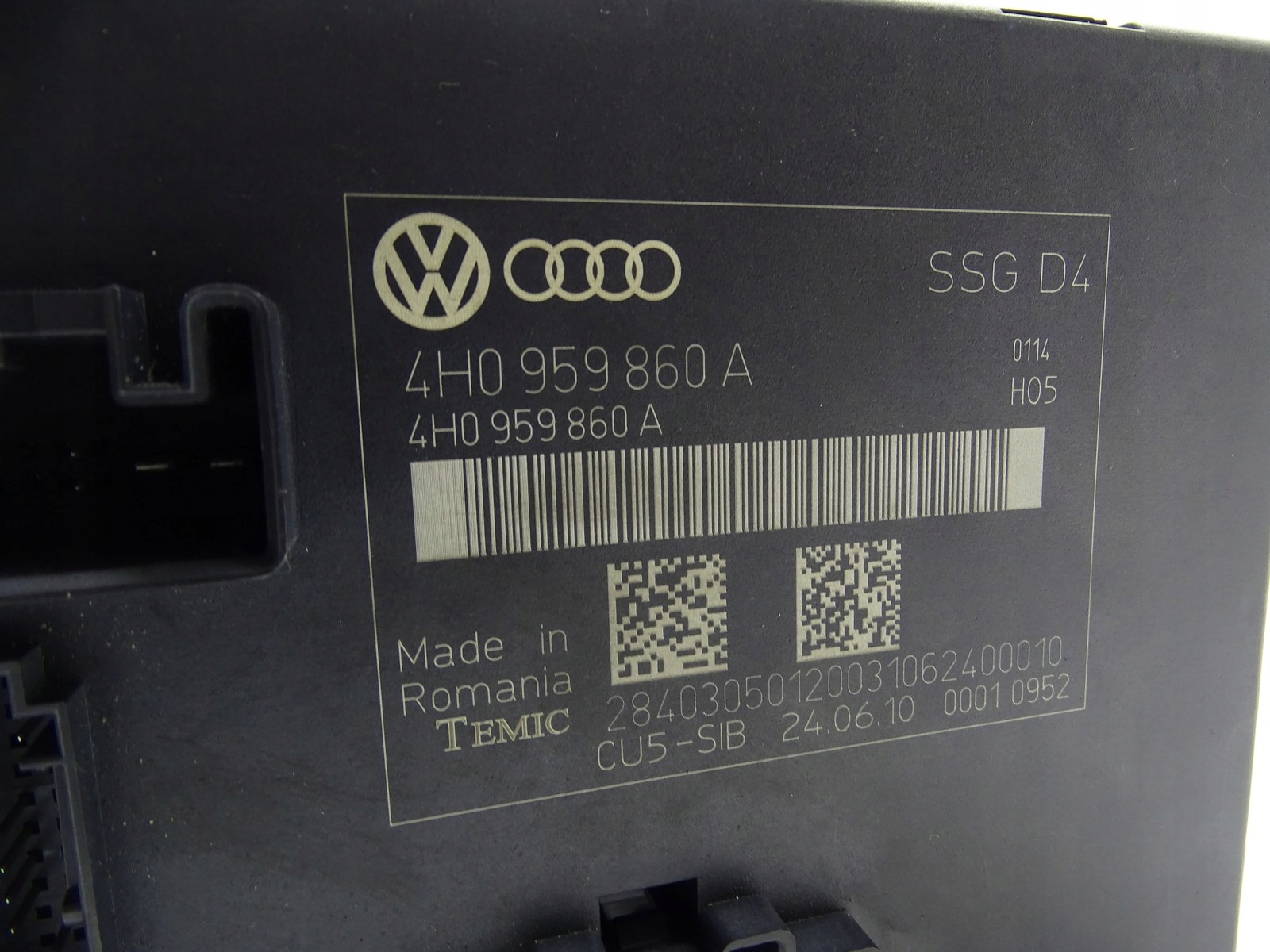 control unit module seat rear part AUDI A8 D4 4H 10- 4H0959860A