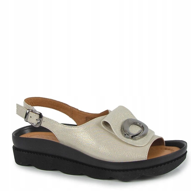 Boccato 031.1084 Zlaté Kožené Sandály S Ozdobou 39