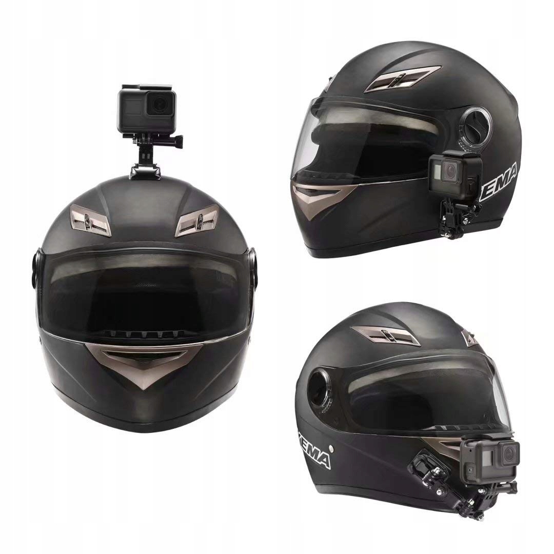 Obrotowy Uchwyt Pod Brodę Kasku do GoPro Hero 13 12 11 Czarny Lupholue — miniatura 2