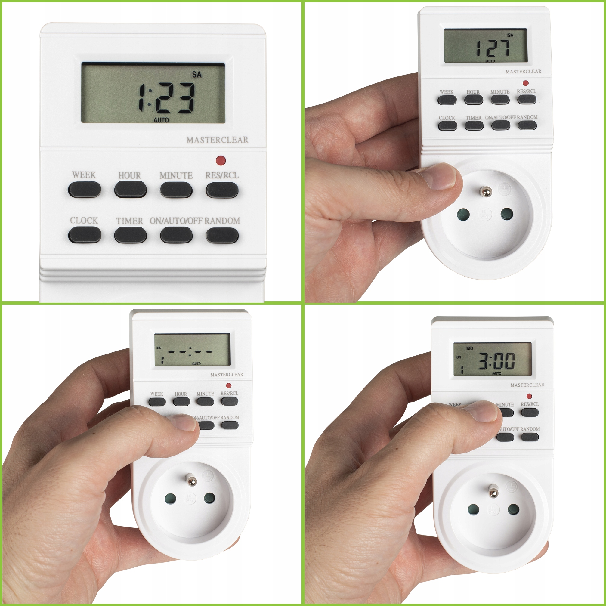 PROGRAMATOR CZASOWY WŁĄCZNIK CYFROWY WYŁĄCZNIK TIMER DO PRĄDU GNIAZDKA ELEK Rodzaj programator czasowy