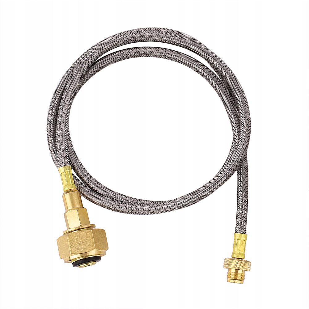 Adapter 7/16" W21.8×1/14 z wężem przedłużka gaz gazu butli propan butan lpg