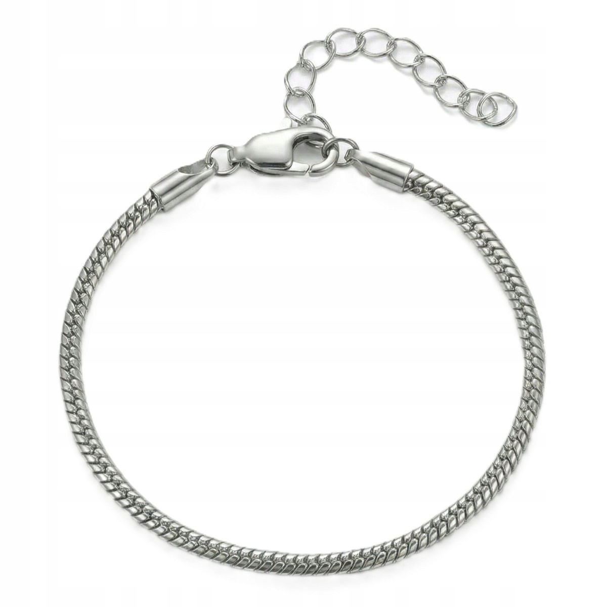 Modulární náramek s přívěskem, nastavitelný z stříbro, platina