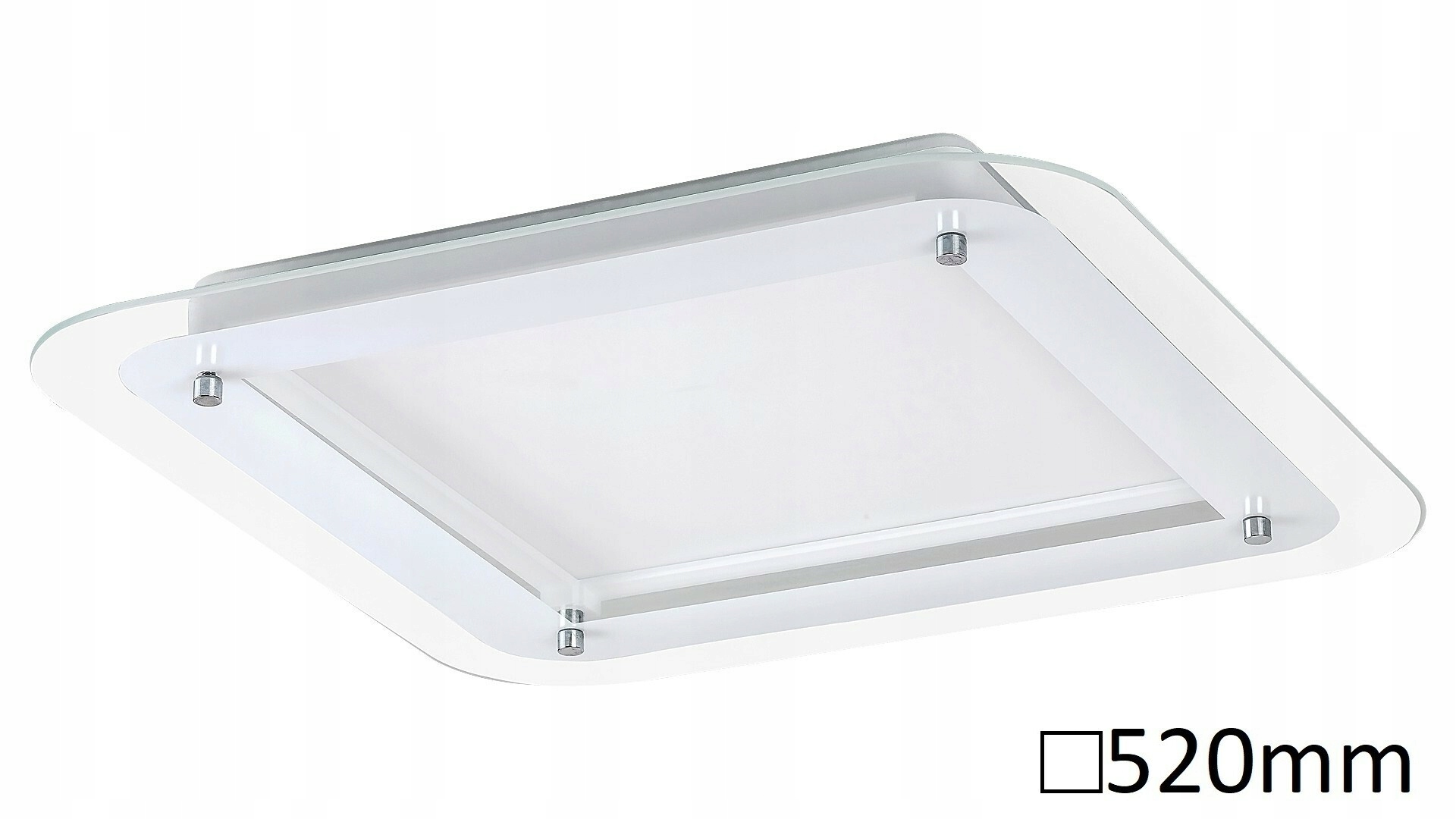 Stropné Led svietidlo Rabalux Lorna 22W, biele, 520x520 mm, efekt podsvietenia