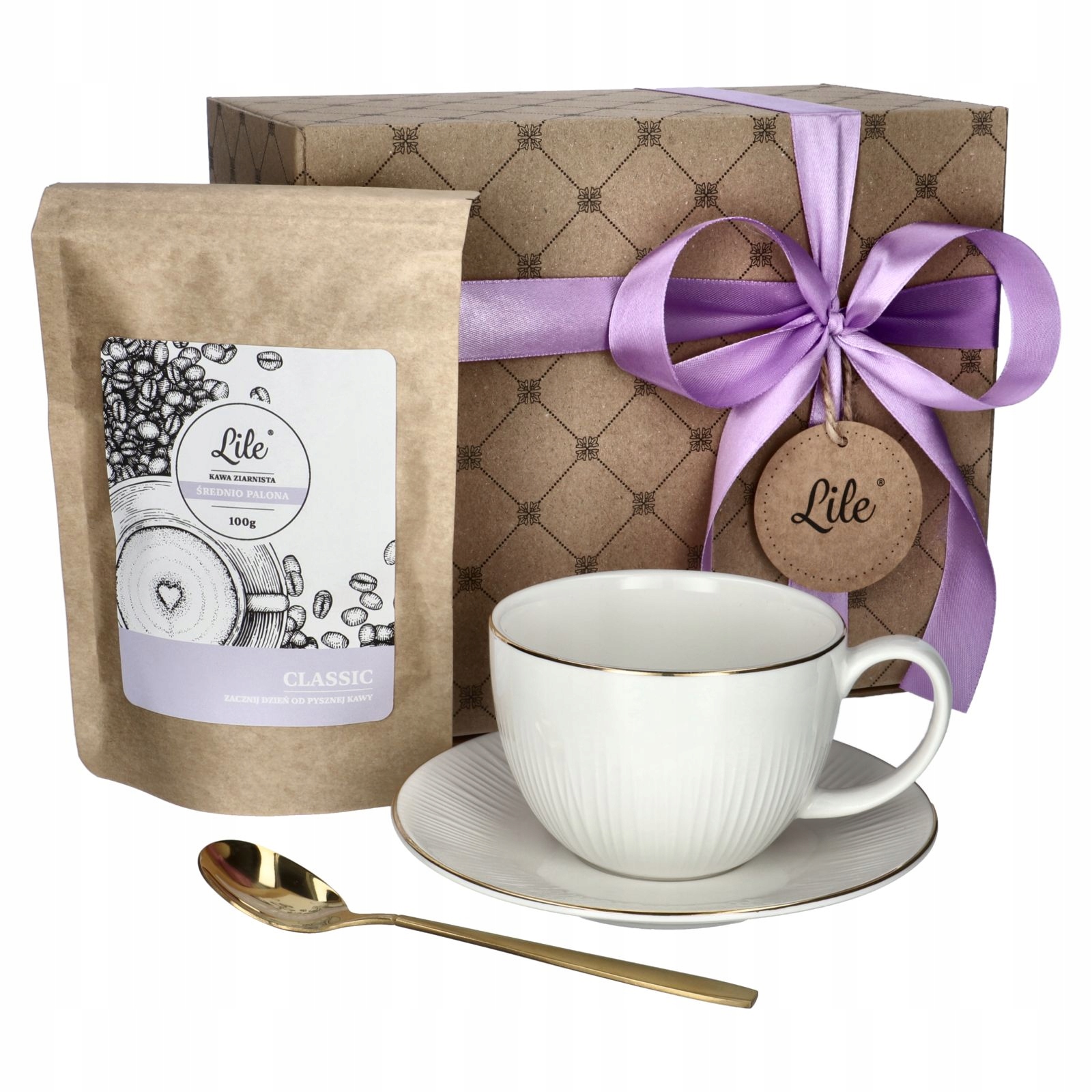 

Filiżanka spodek kawa zestaw prezentowy na święta