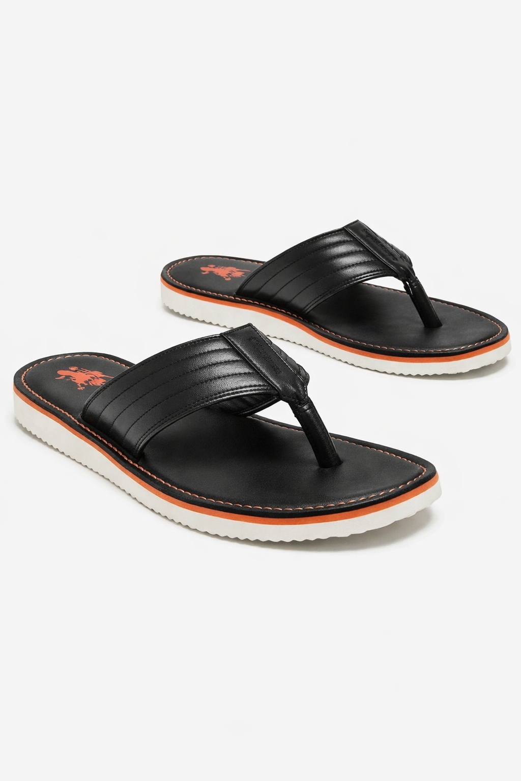 U.s. Polo Assn Pánské Kožené Žabky Černé Na Léto 45 I1B