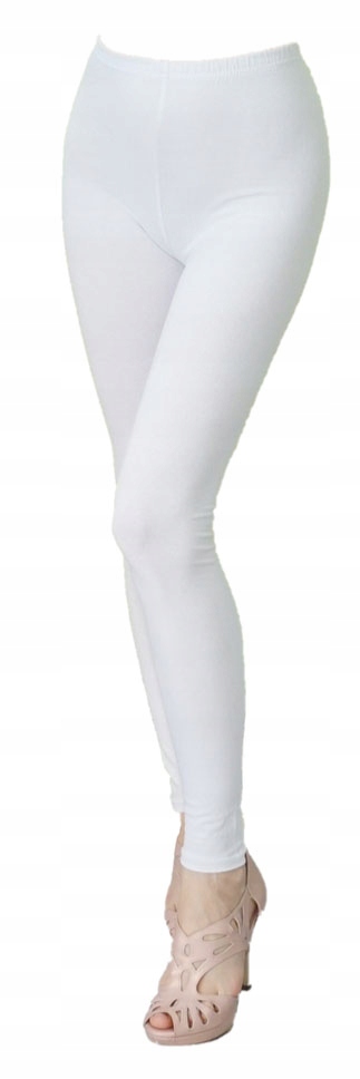 legginsy leginsy getry wyszczuplające damskie bawełna białe 3xl 44 Marka inna