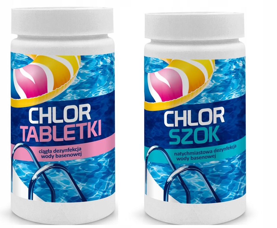 

Zestaw Chlor 9w1 chemia basenowa Szok + Tabletki