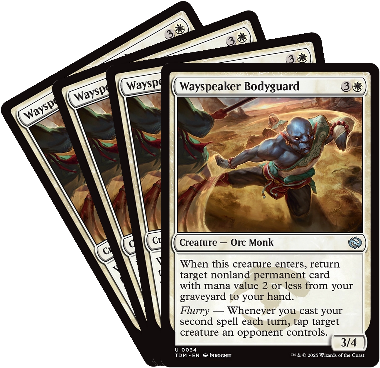 [mtg] Playset: 4x Wayspeaker Bodyguard (tdm)
