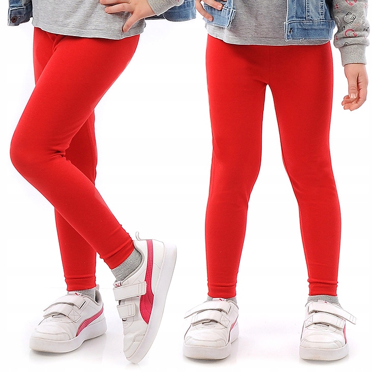 

Legginsy Dziecięce Bawełniane Getry Czerwone 140