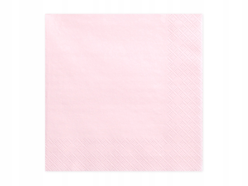 

Serwetki papierowe, Jasne Różowe, 33x33, 20szt