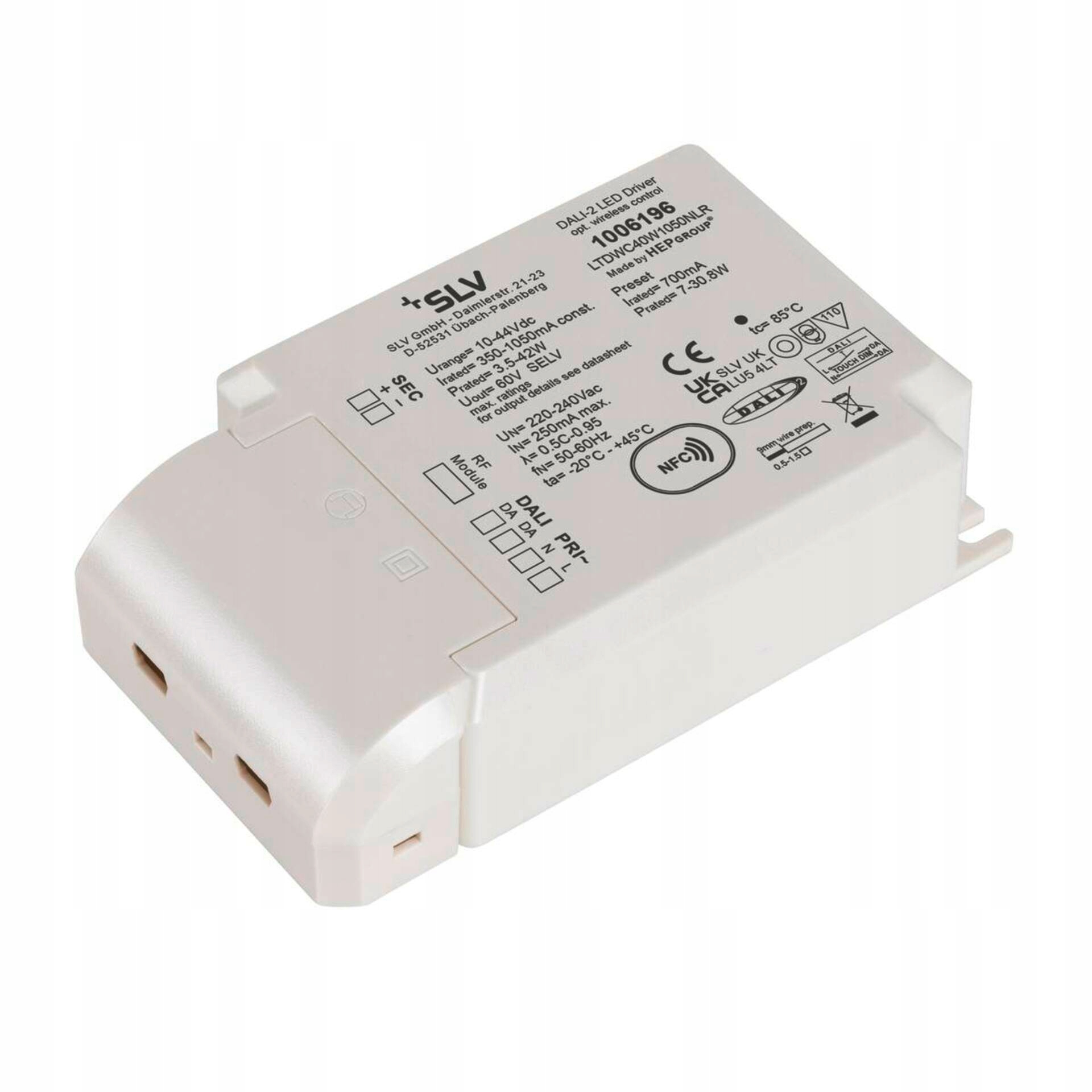 Led driver Slv Dali 40 W 700 mA stmívatelný Rf bílý