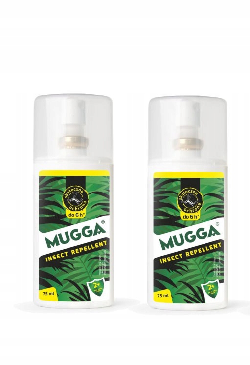 2 x Mugga Spray Na Komary I Kleszcze 9,5% Deet 75 ml