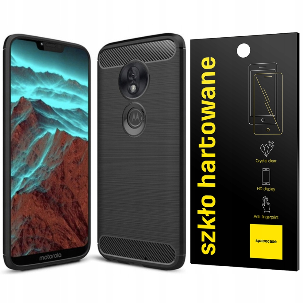

Etui Carbon do Motorola Moto G7 Power +pełne Szkło