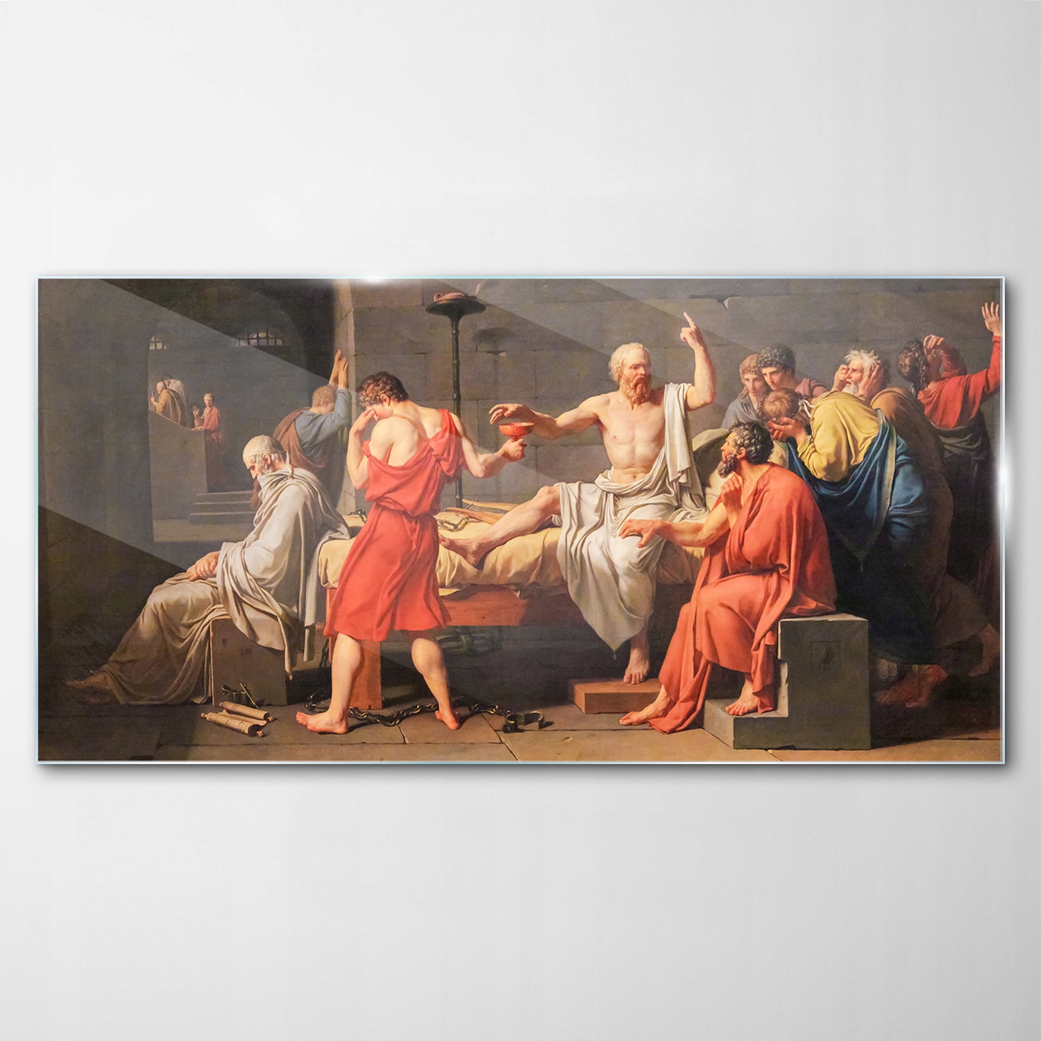 

Hartowany Obraz Szklany Śmierć Art Sokrates 140x70