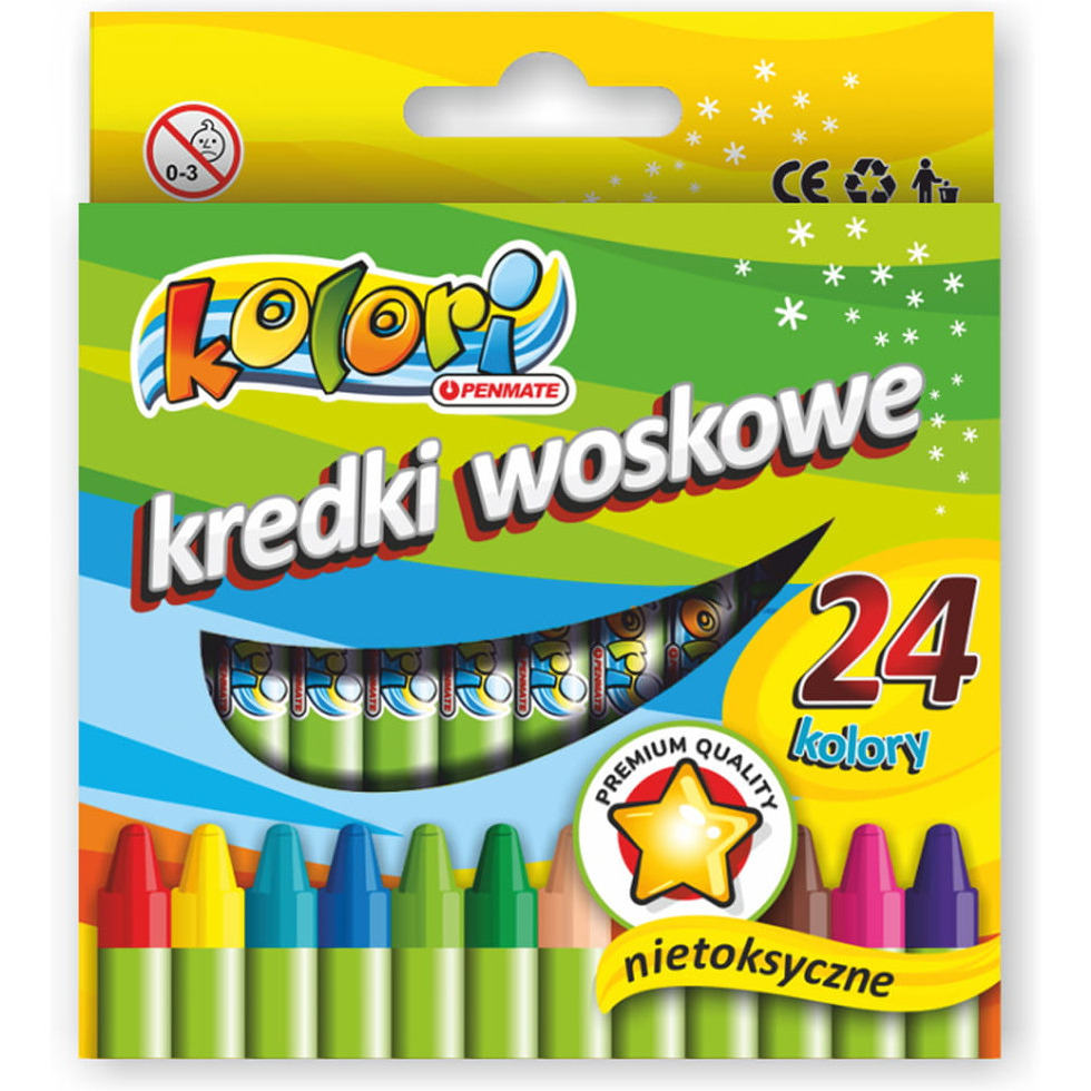 

Kredki świecowe Zestaw 24 Kredek Penmate