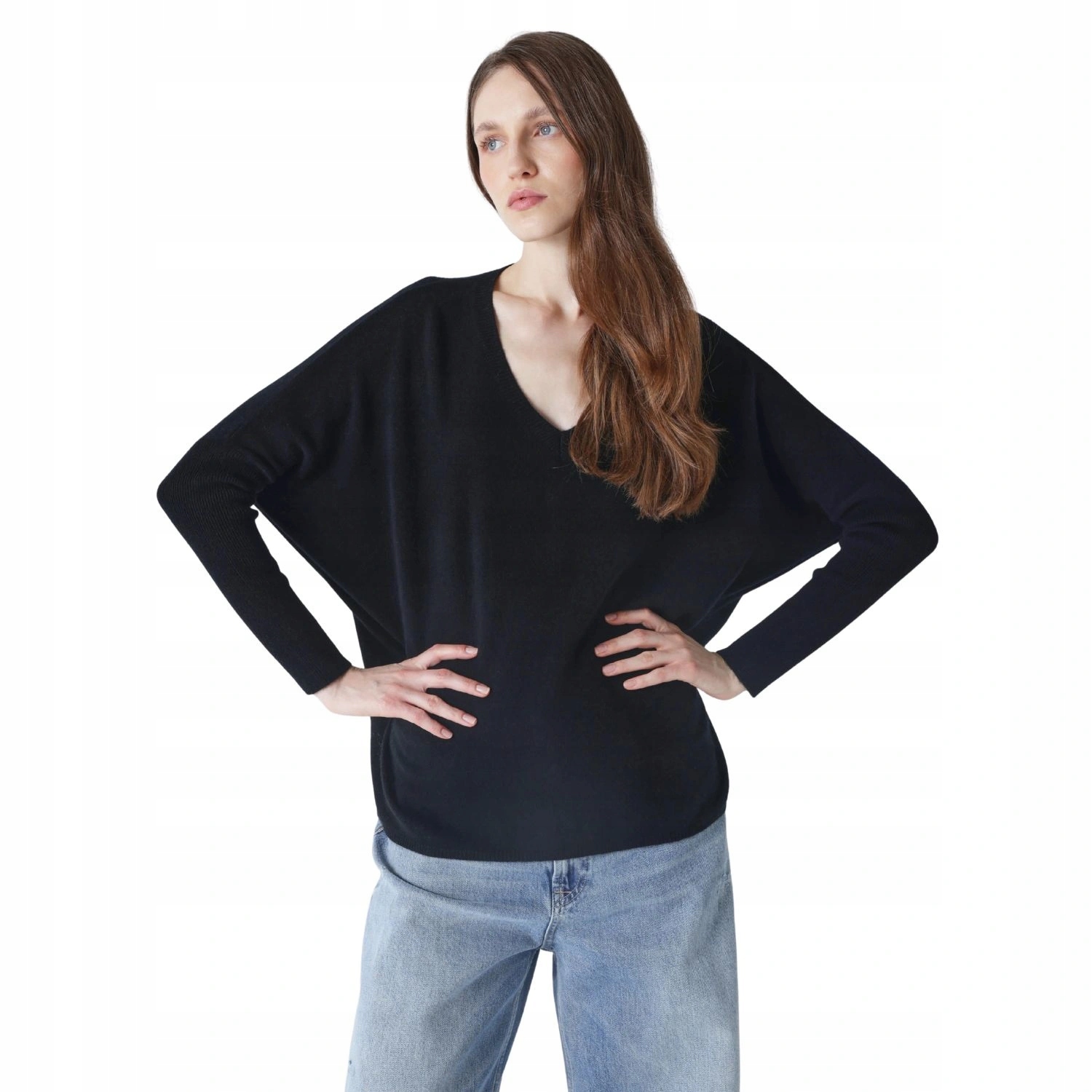 Dámský kašmírový svetr Absolut Cashmere 100% kašmír černý vel. S