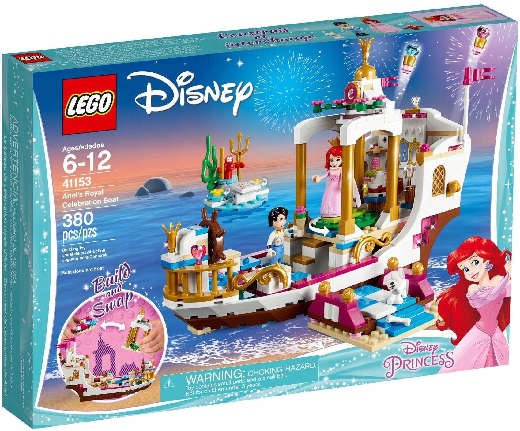 LEGO Disney - 41153 Uroczysta łódź Ariel - Nowe