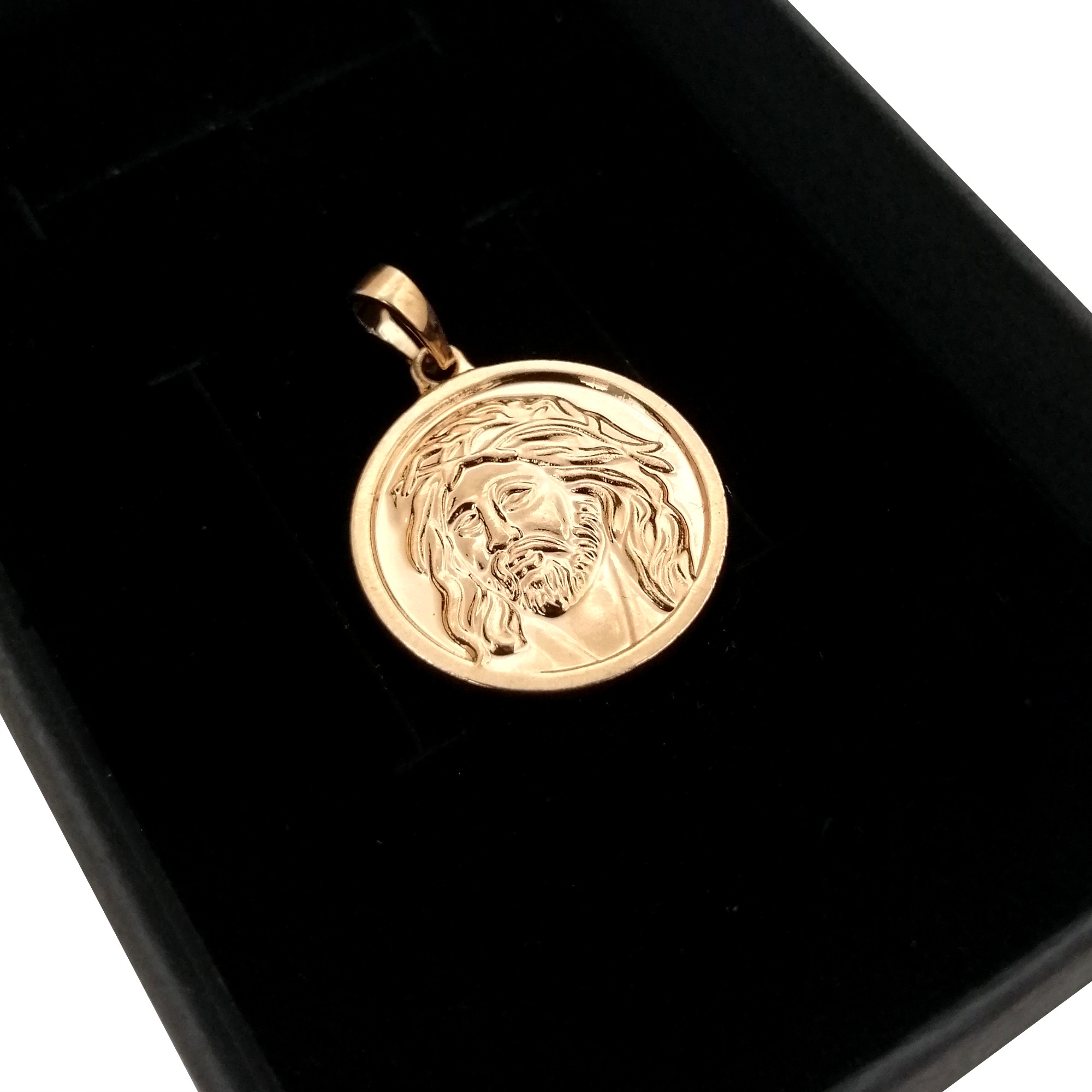 ZŁOTA ZAWIESZKA MEDALIK Z JEZUSEM 18K GWARANCJA Marka Golden Celebrity