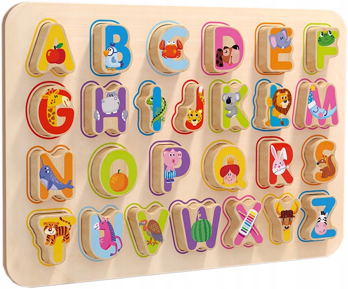 

Drewniane Puzzle Edukacyjne Alfabet Literki 889