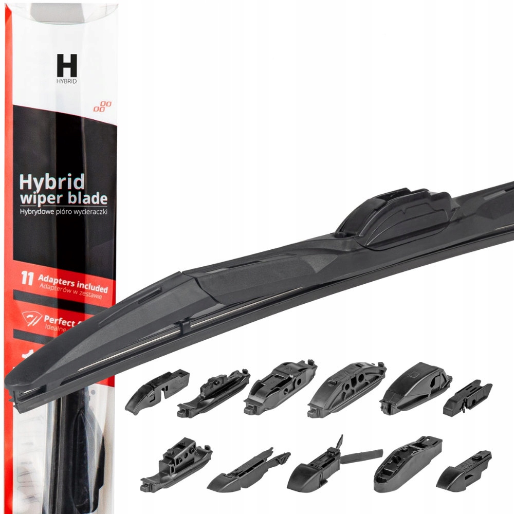 

Wycieraczka Hybrydowa Samochód 11 adapterów 53cm