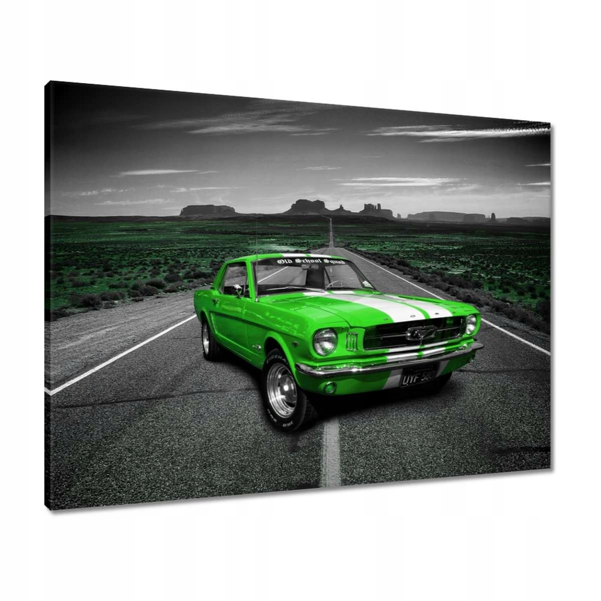 Obrazy 80x60 Limetkový Mustang