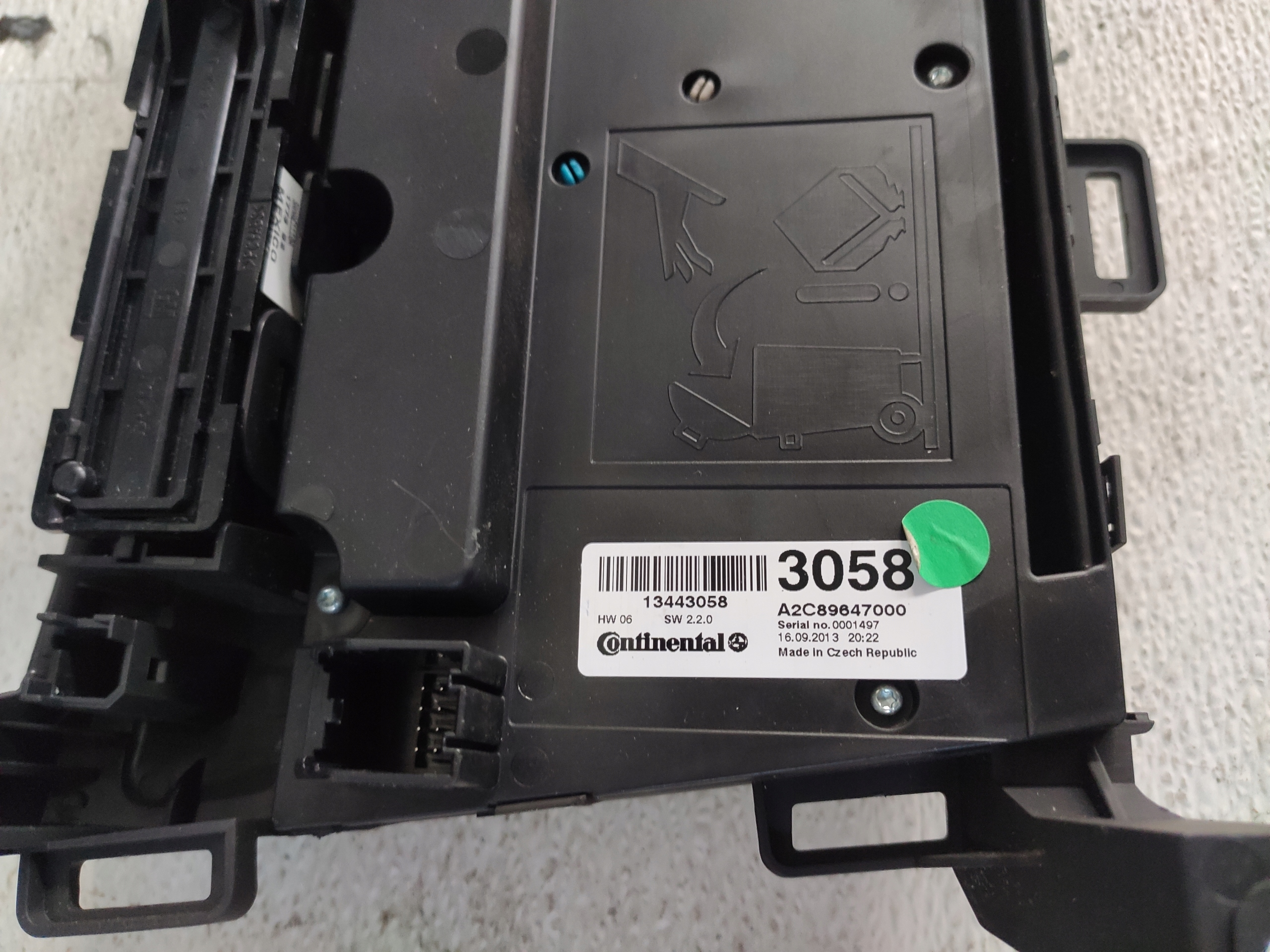 OPEL ZAFIRA C control panel RADIA navigation devices