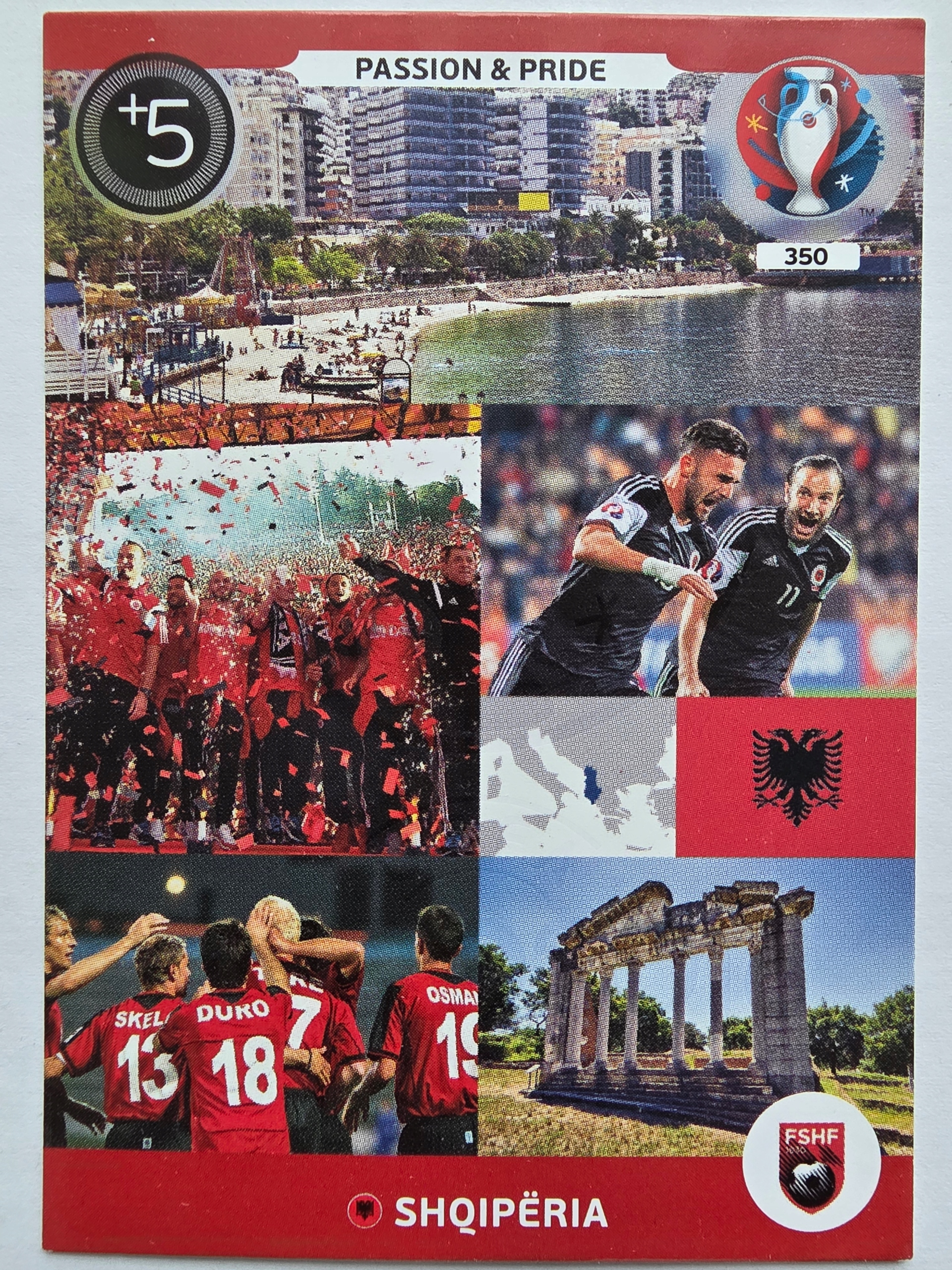 2016 Panini Euro Passion & Pride Albania Nr 350 /J9