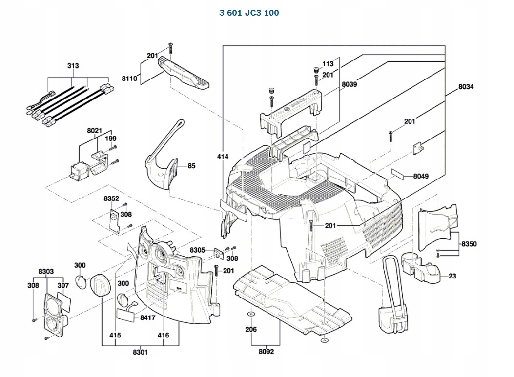 Rura ssąca Odkurzacz BOSCH GAS35MAFC 100