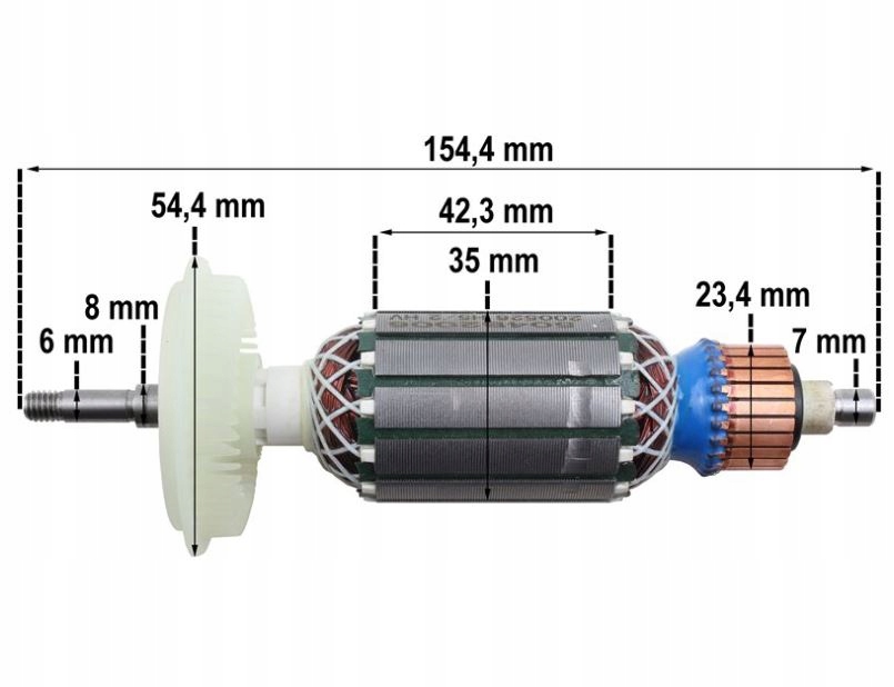 BOSCH GWS 850 C CE 8-125 8-100CE ZESTAW ŁOŻYSKA SZCZOTKI WIRNIK ZAMIENNIK Rodzaj wirnik