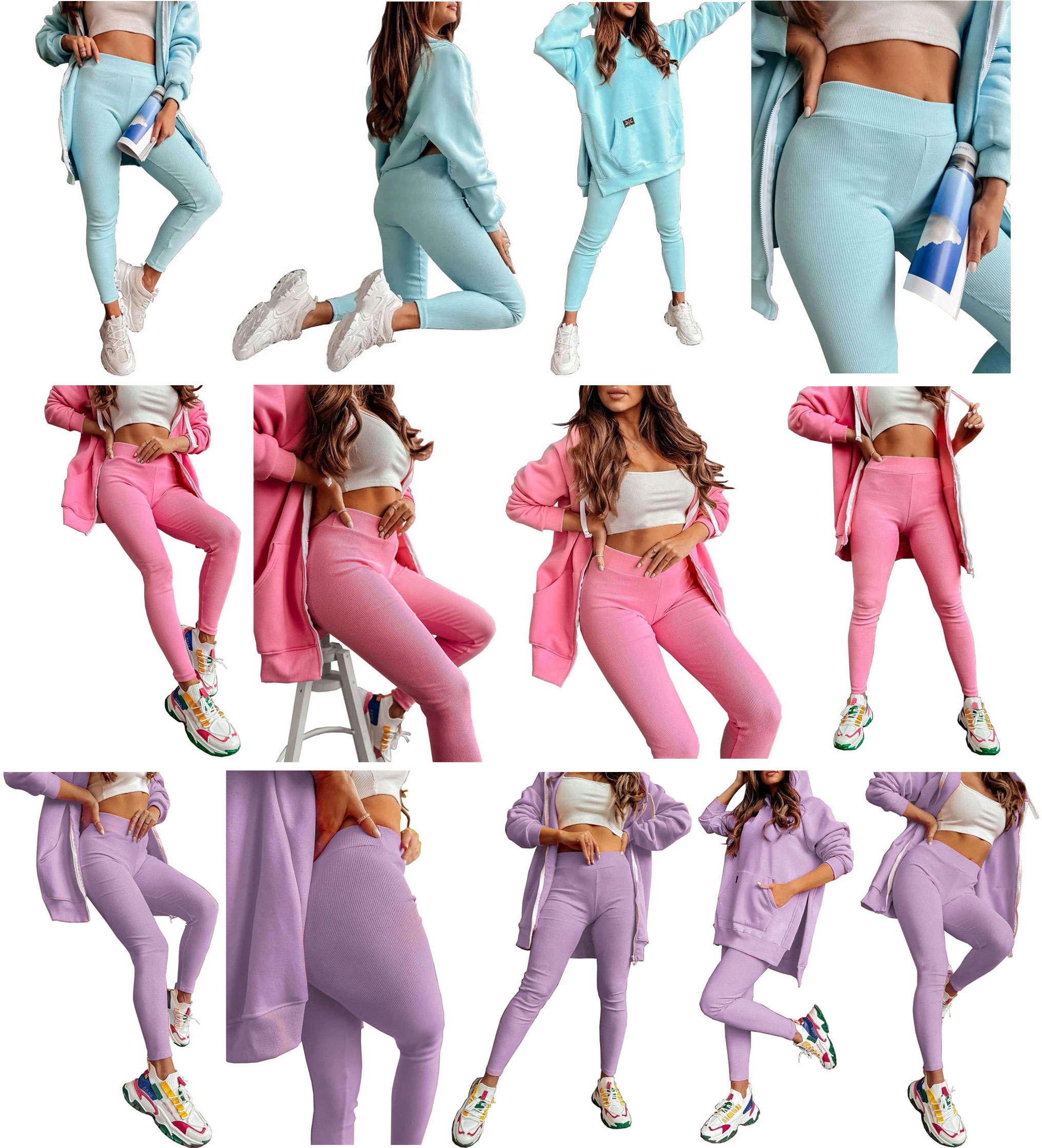 LEGGINSY PRĄŻKOWANE GETRY W PRĄŻKI SPODNIE RURKI S Rozmiar M