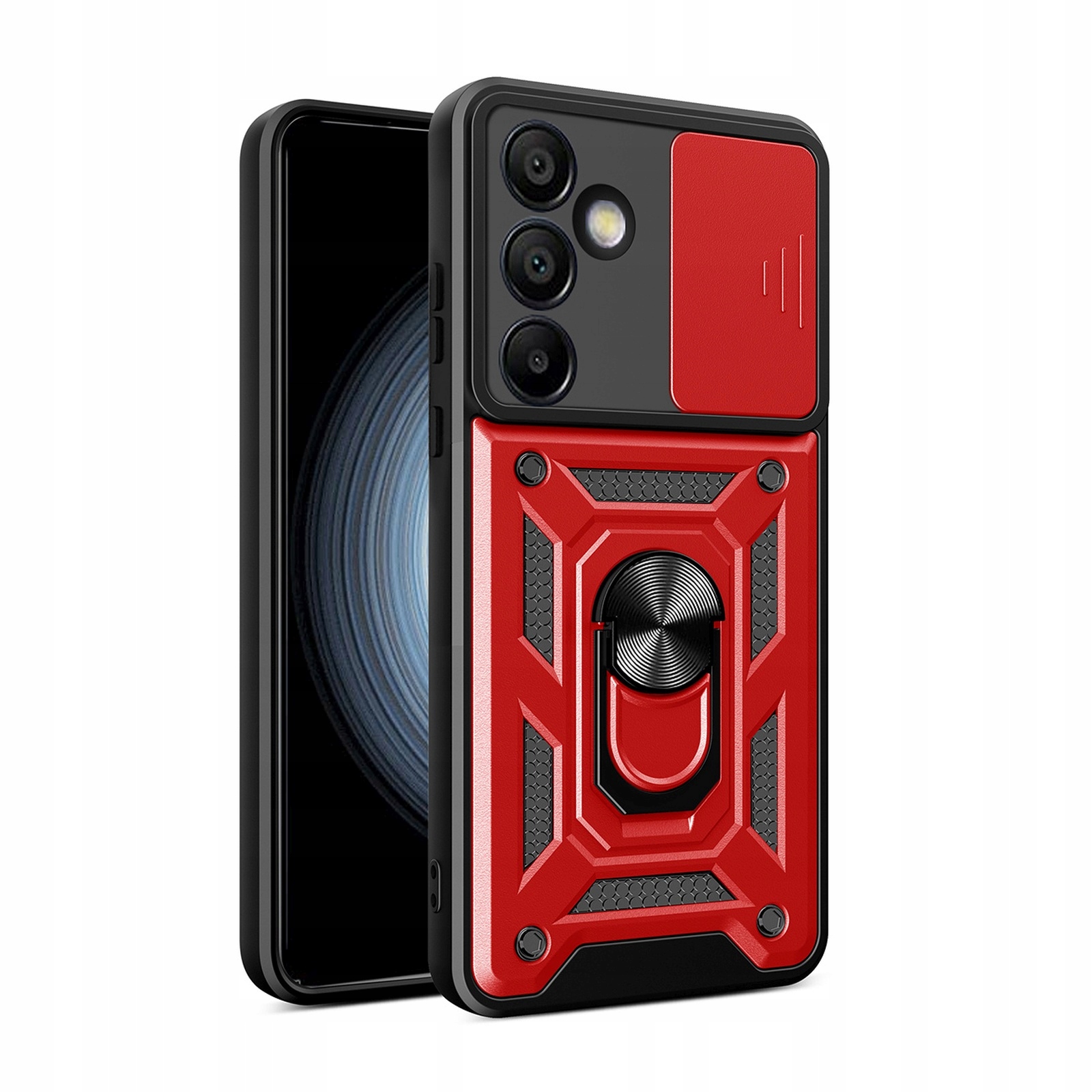 Etui pancerne z osłoną aparatu podstawką do Samsung Galaxy S24 Fe Armor