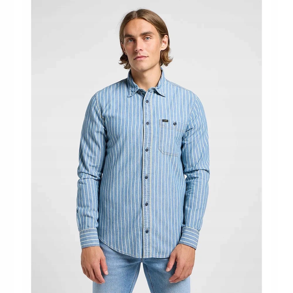Męska koszula Lee Leesure Shirt Indigo Dobby 112364202 M