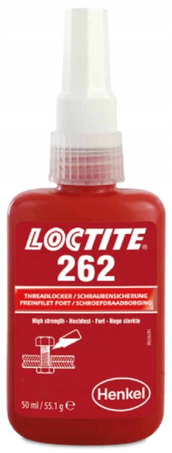 Loctite 262 50 ml červené lepidlo na kovové závity, fluorescenčné