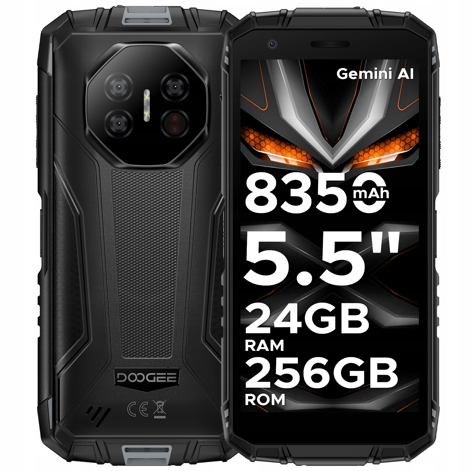Doogee Fire3Ultra Smartphone 5.5" 8350mAh Android 15 24+256GB 16MP Fotoaparát/NFC