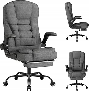 Kancelárska stolička Sitmod s otočnou podnožkou, ergonomická, šedá, látková