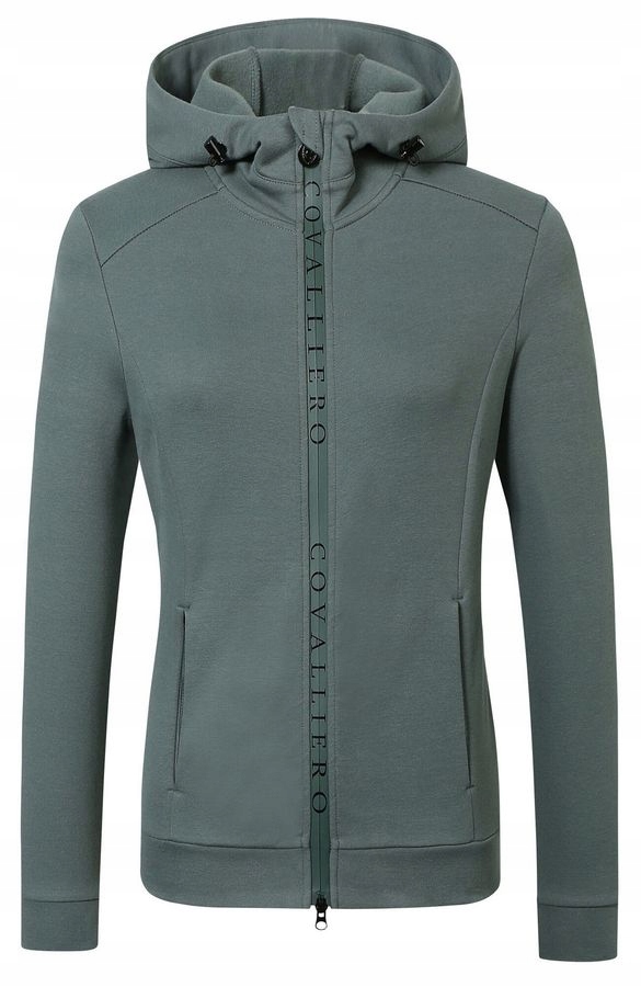 Bluza lekka kurteczka jeździecka miękka ocieplana Covalliero szara zieleńXS