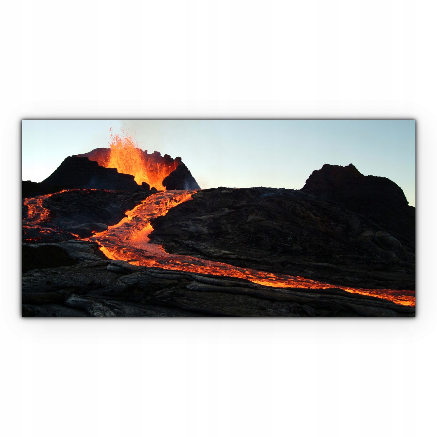 Obraz Canvas dekorace 120x60 Sopka Výbuch Láva