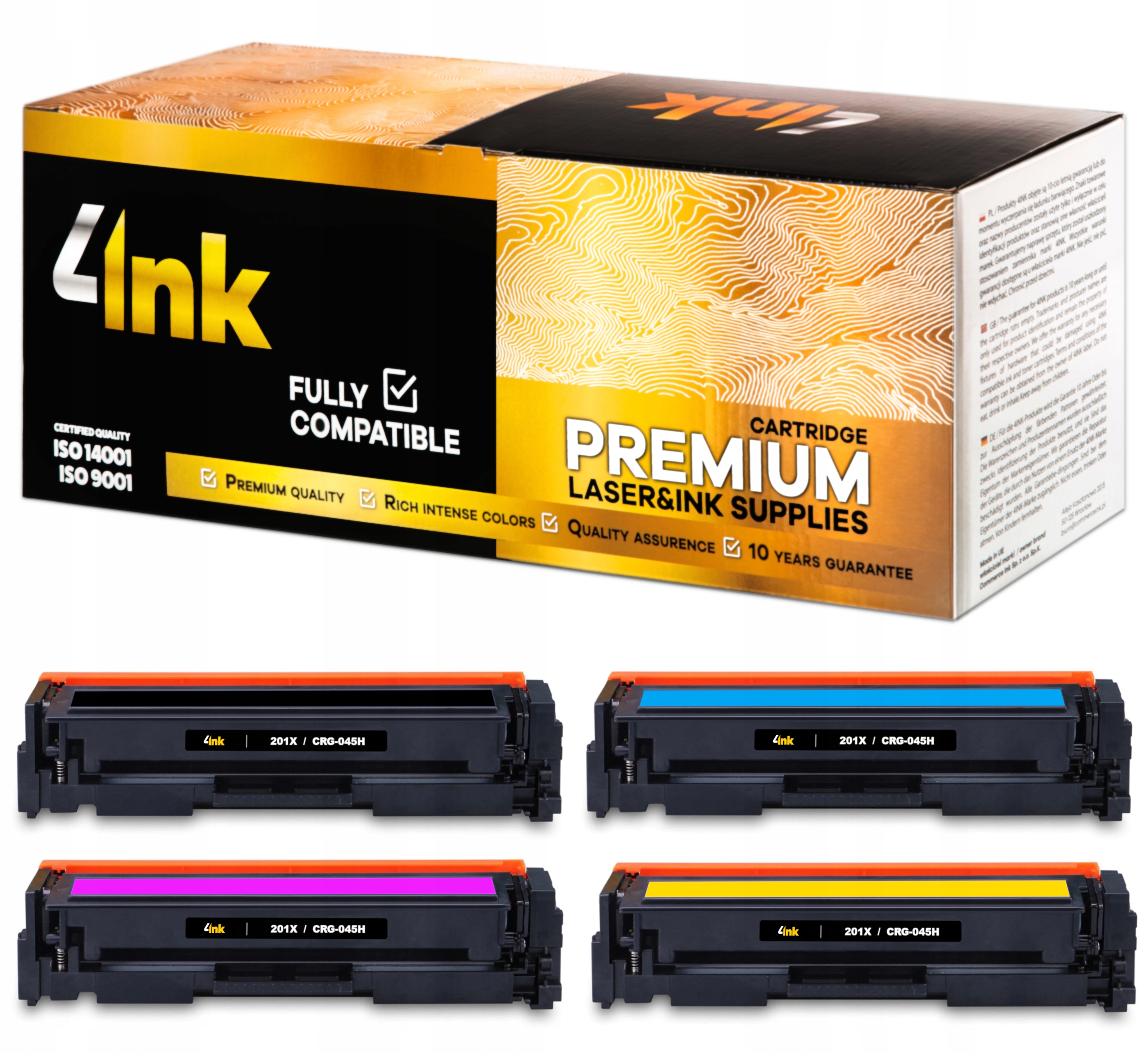 4x Toner XL Pro Tiskárnu Canon LB612Cdw MF631Cn MF632Cdw MF633Cdw MF635Cx