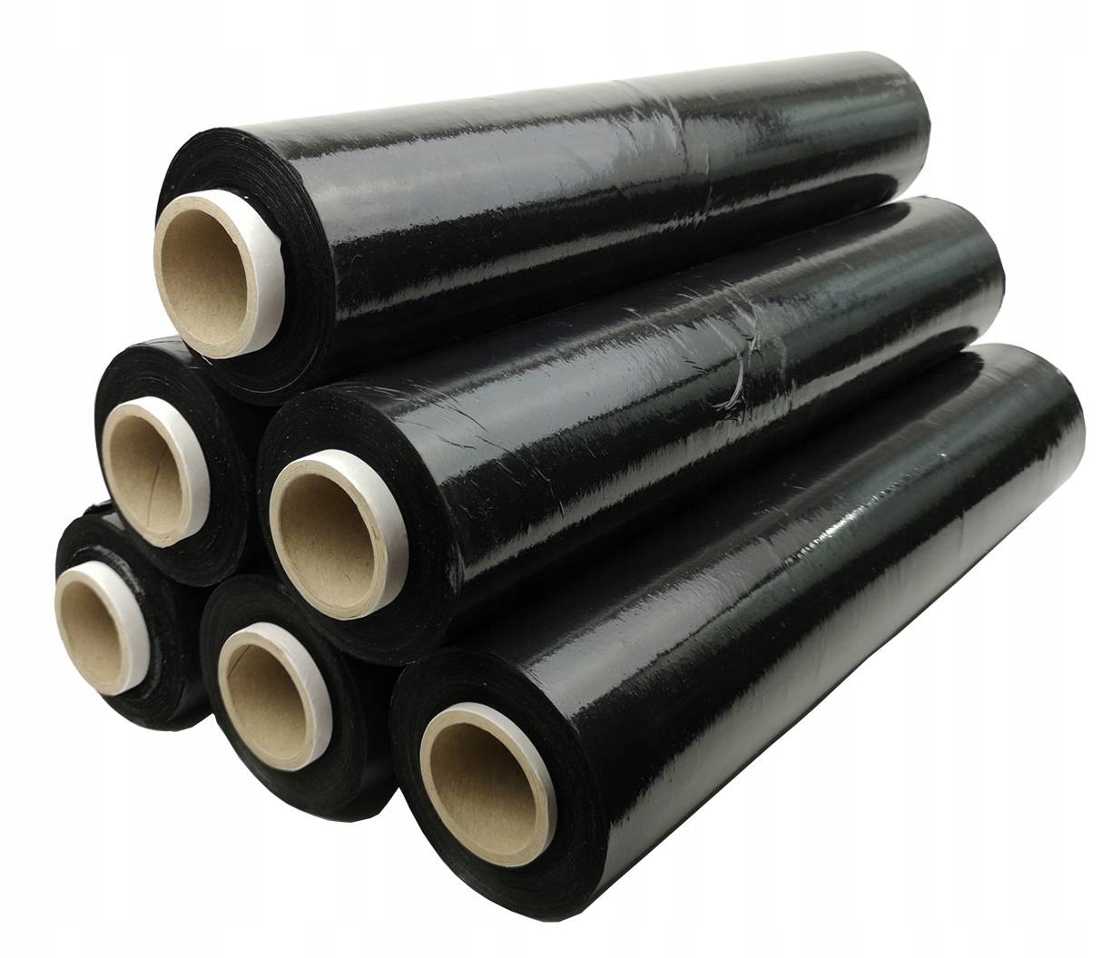 FOLIA STRECH CZARNA DO PAKOWANIA 3KG 50cm MOCNA x6