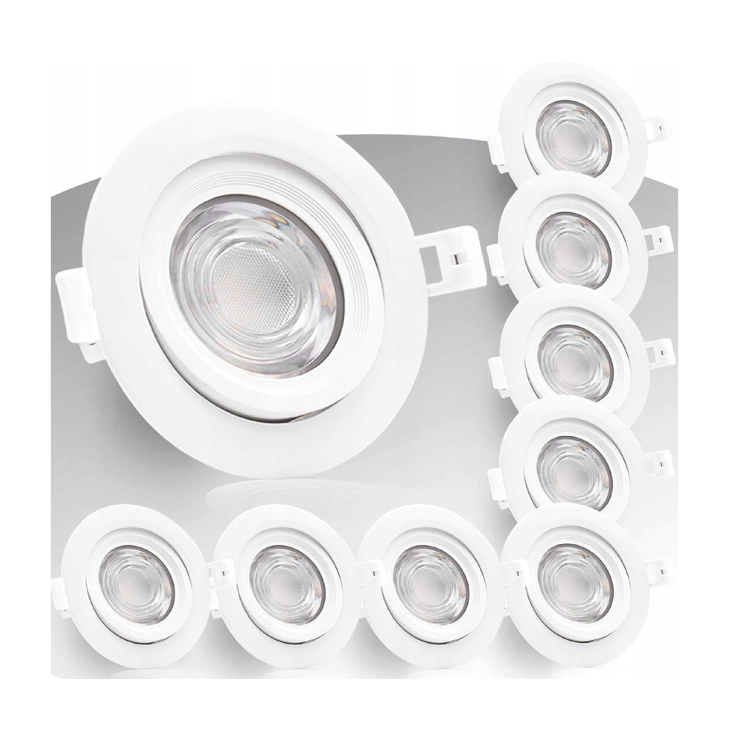 Sada 9 kusů Led zapuštěných reflektorů Evo 9W teplá bílá EVolution 230