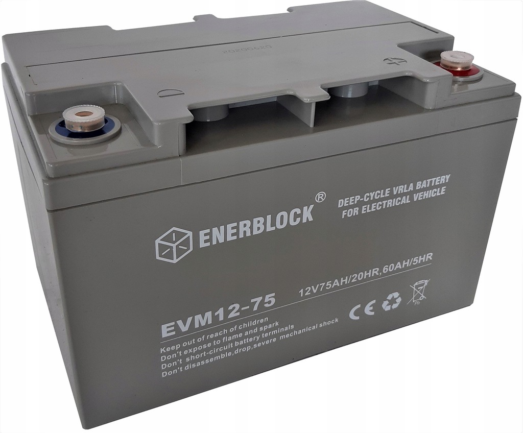 Akumulator ENERBLOCK EVM 12-75 75Ah DEEP-CYCLE AGM