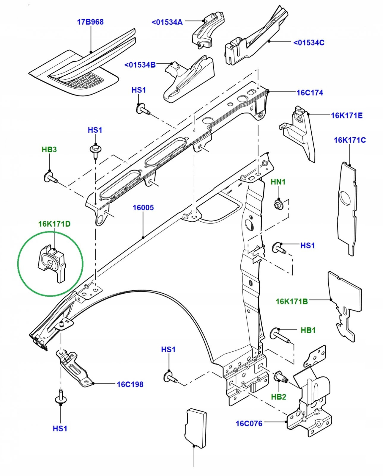 Gabka pianka wygluszenie blotnik RANGE ROVER SPORT Parts manufacturer Land Rover original OE