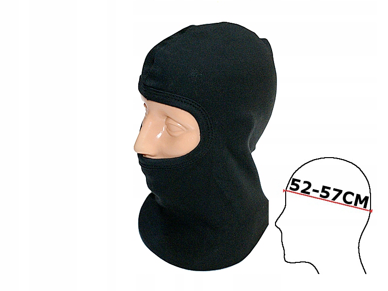 

Kominiarka Motocyklowa Pod Kask Czarna S/m 52-57