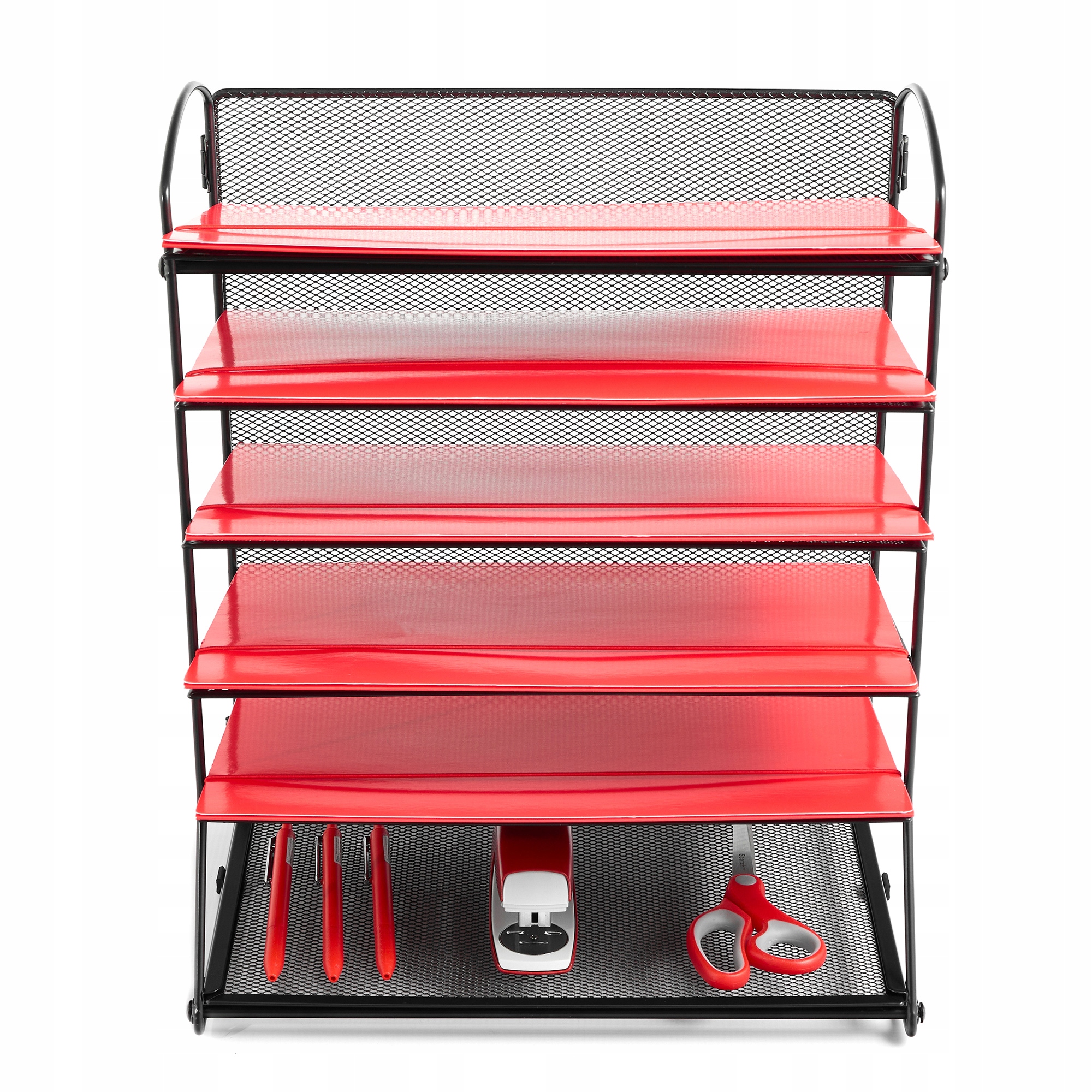 Organizer na dokumenty, sorter, 6 półek A4 elegancka metalowa siatka EAN (GTIN) 5904063634477
