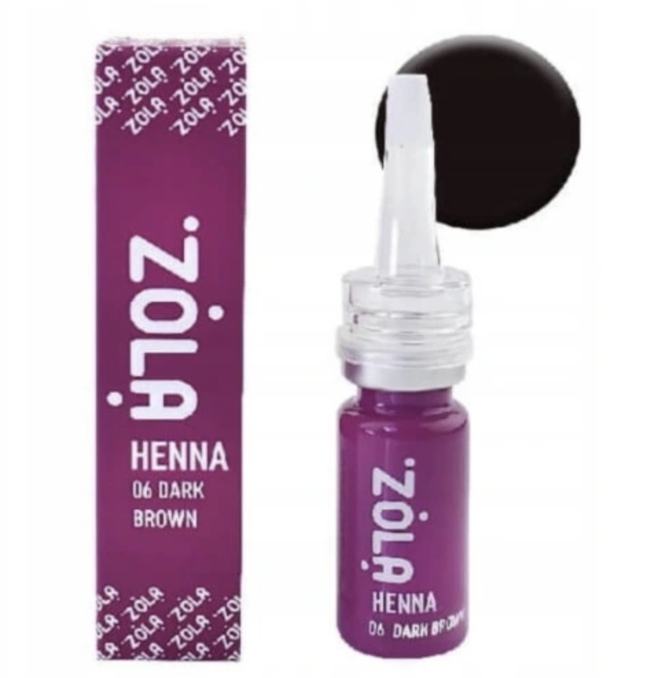 Zola Henna na barvení obočí 10 g 06 tmavě hnědá