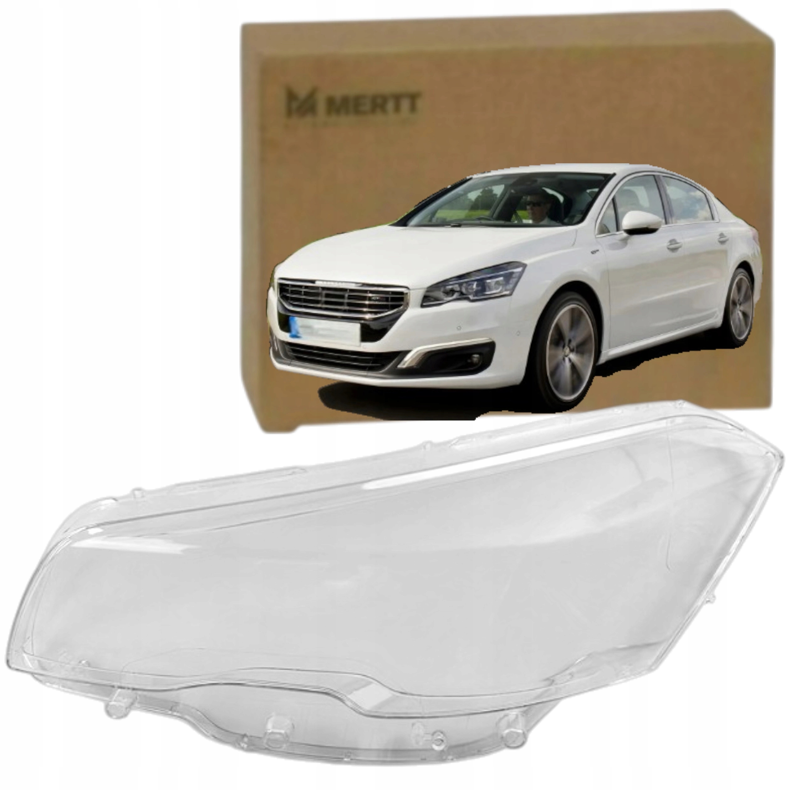 Peugeot 508 2015-2018 stínidlo sklo předního světlometu Levé Nové