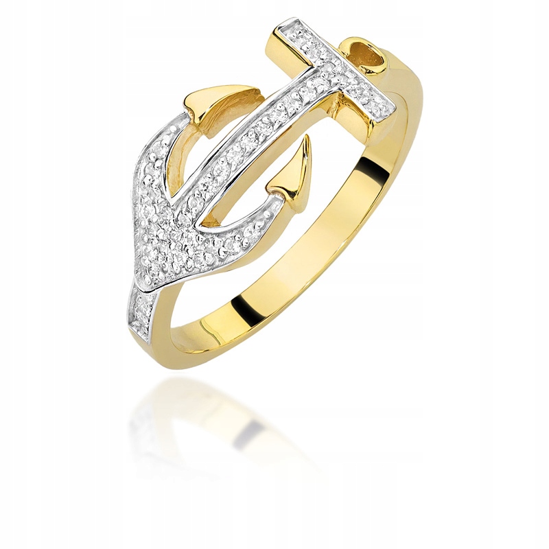 

Złoty Pierścionek Zaręczynowy pr585 Brylant Grawer