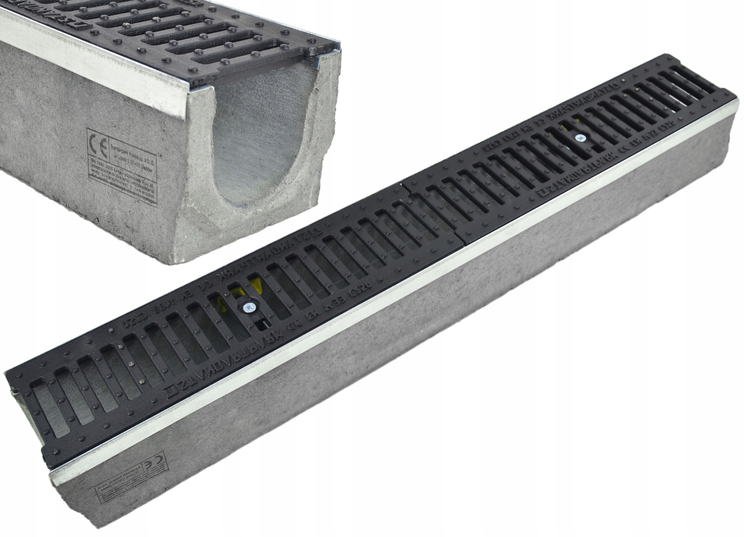 

Kanał Korytko Betonowe Ruszt Żeliwny DN100 H130 1m