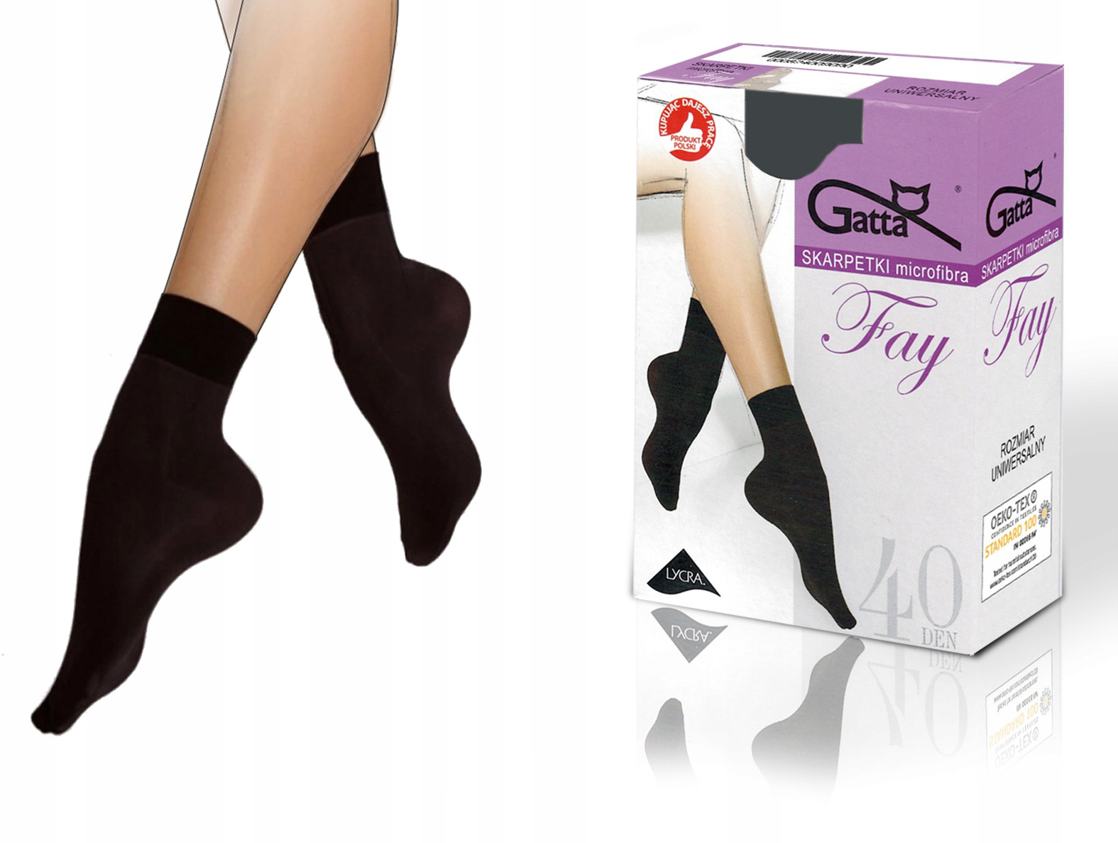 

Gatta Fay skarpetki 40den matowe mikrofibra grafit