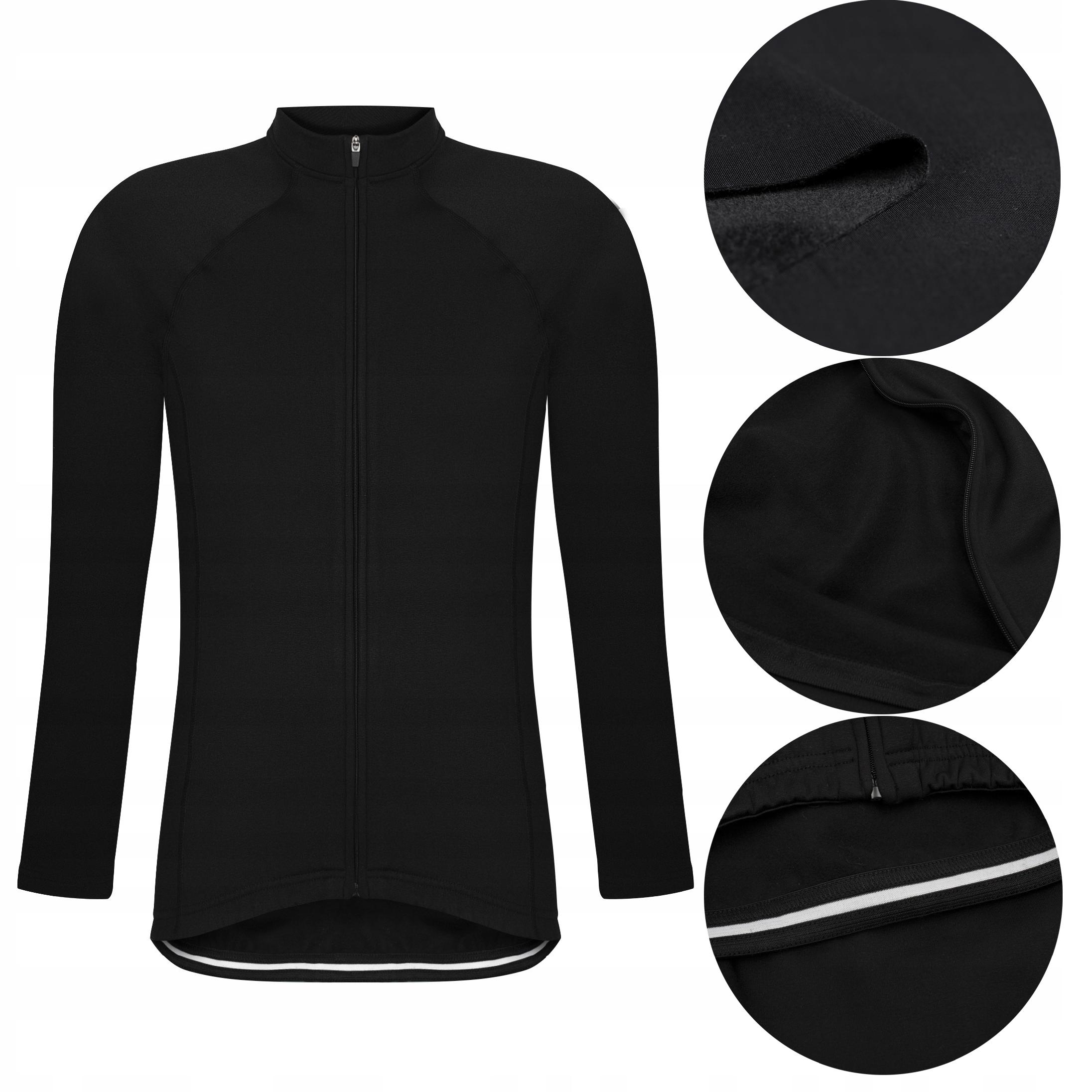 

Bluza rowerowa ocieplana czarna męska damska - L